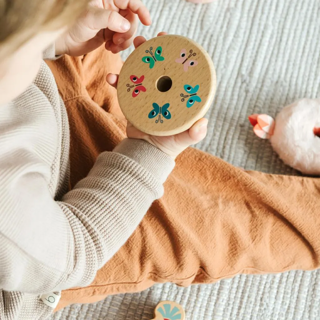 Sale Pyramide à empiler Anaïs le flamant rose - Reconditionné Jouet À Empiler
