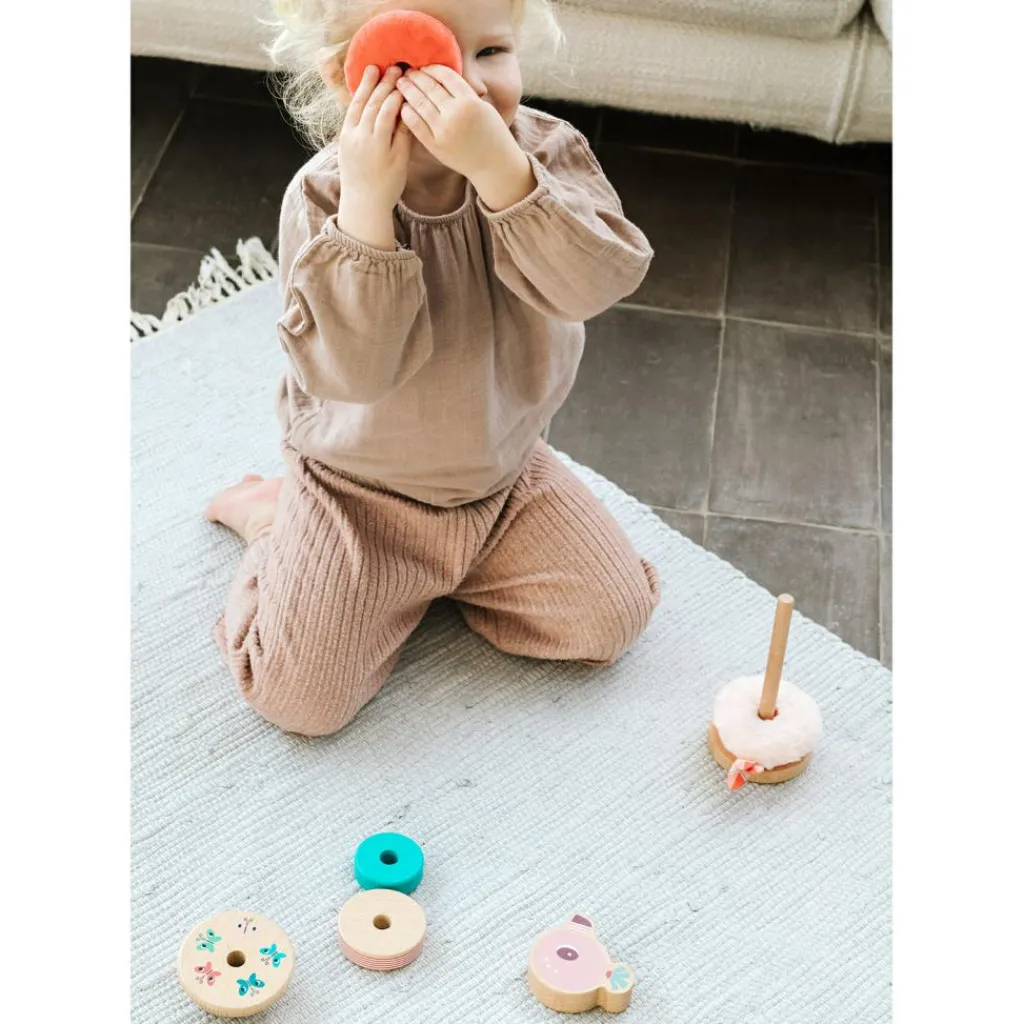 Sale Pyramide à empiler Anaïs le flamant rose - Reconditionné Jouet À Empiler