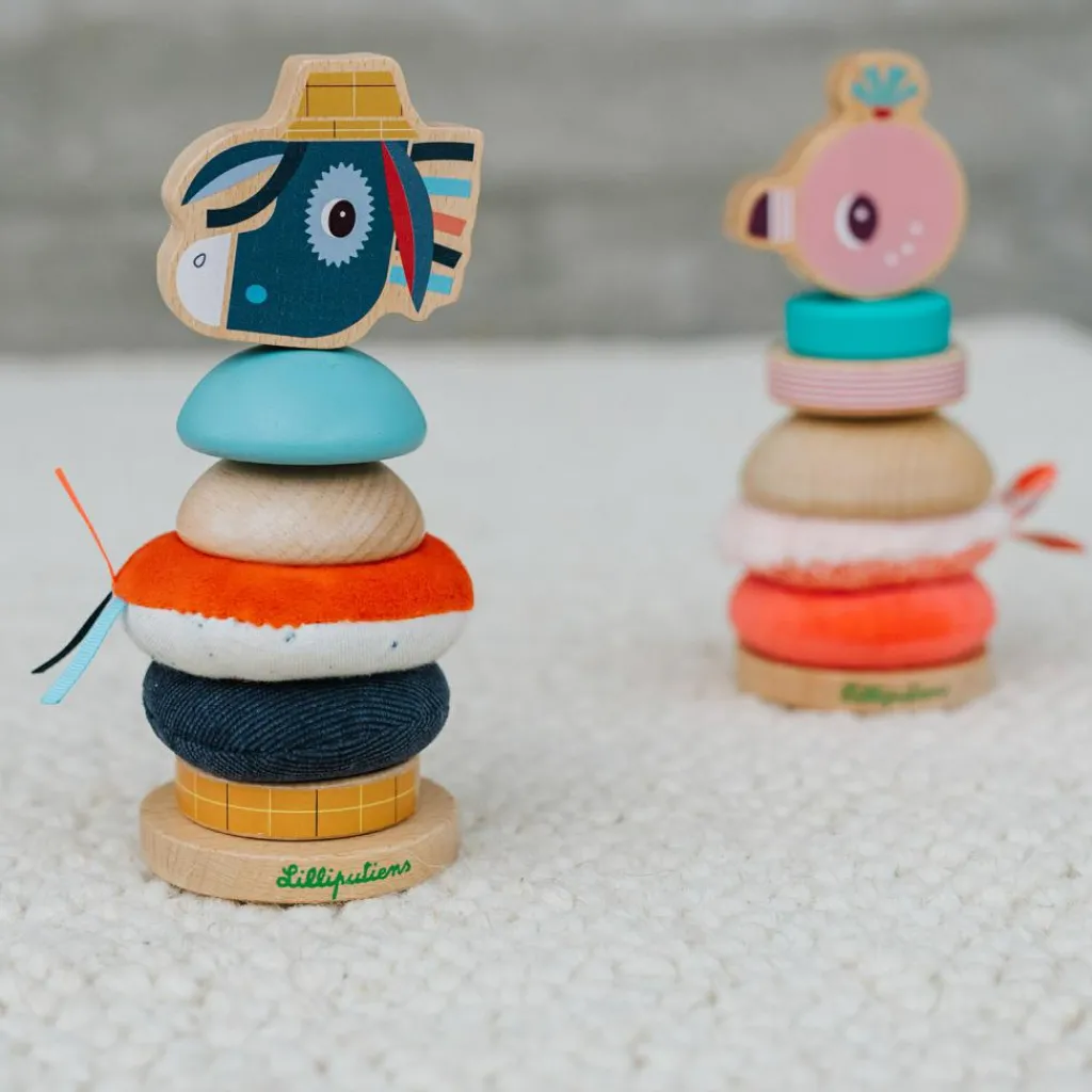 Sale Pyramide à empiler Anaïs le flamant rose - Reconditionné Jouet À Empiler