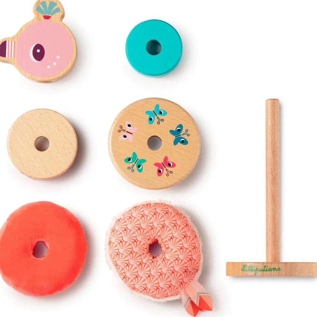 Discount Pyramide à empiler Anaïs le flamant rose Jouet À Empiler