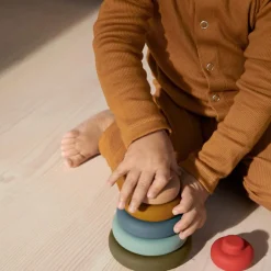 Clearance Pyramide à empiler en silicone Dag Stacking multi mix Jouet À Empiler