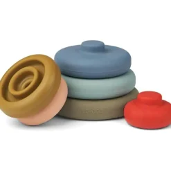Clearance Pyramide à empiler en silicone Dag Stacking multi mix Jouet À Empiler