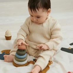 Clearance Pyramide à empiler en silicone Dag Stacking multi mix Jouet À Empiler