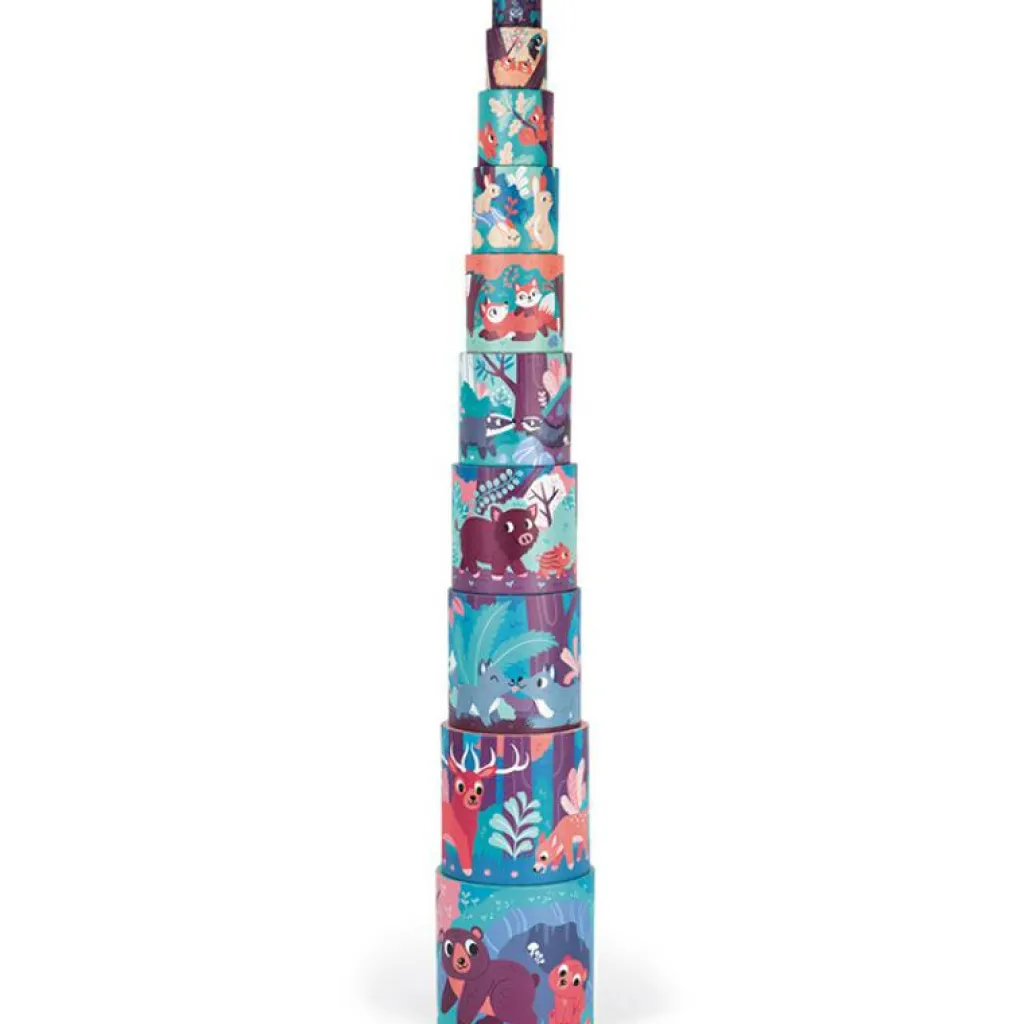 Sale Pyramide à empiler Les animaux de la forêt Jouet À Empiler