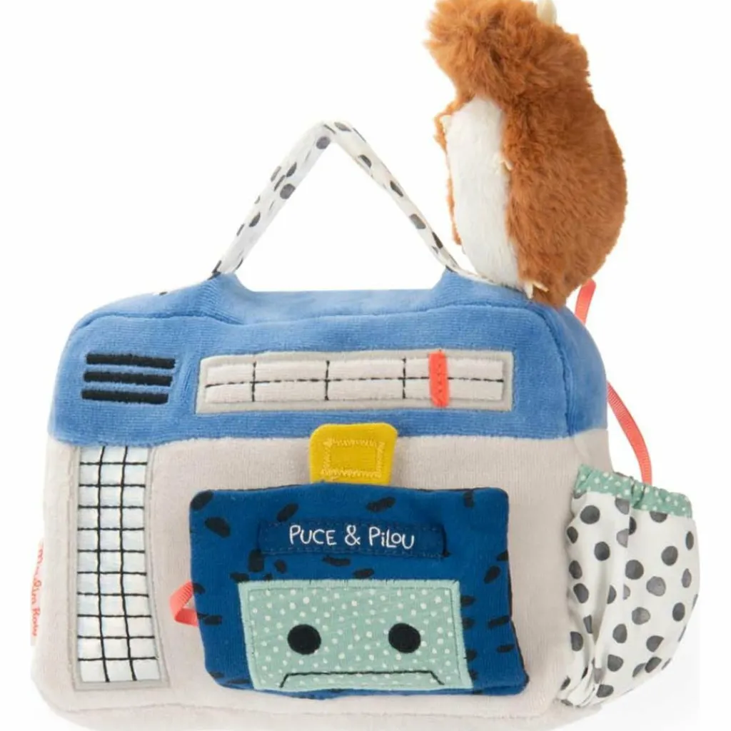 New Radio cassette musical Puce et Pilou (22 cm) Peluche D'Activités