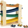 Online Rampe de course en bois avec 4 voitures Petites Voitures, Véhicules Et Circuits