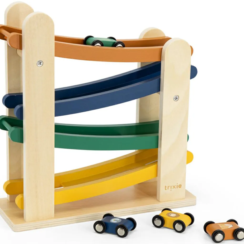 Online Rampe de course en bois avec 4 voitures Petites Voitures, Véhicules Et Circuits