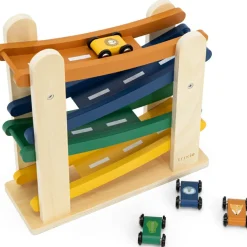 Online Rampe de course en bois avec 4 voitures Petites Voitures, Véhicules Et Circuits