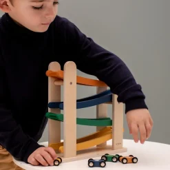 Online Rampe de course en bois avec 4 voitures Petites Voitures, Véhicules Et Circuits