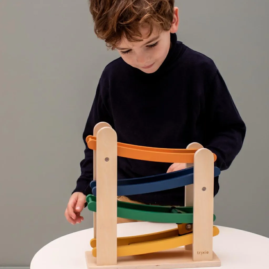 Online Rampe de course en bois avec 4 voitures Petites Voitures, Véhicules Et Circuits