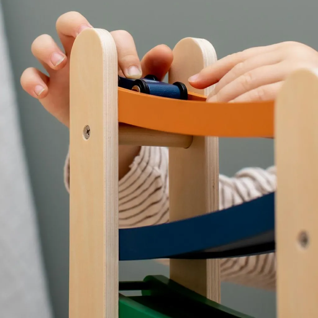 Online Rampe de course en bois avec 4 voitures Petites Voitures, Véhicules Et Circuits