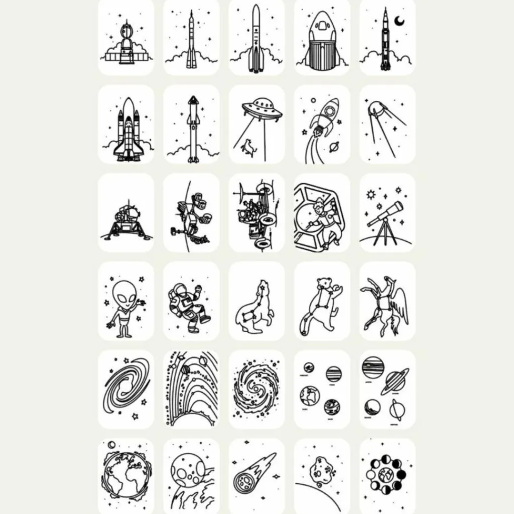 New Recharge KIDYDRAW-MINI Thème : Galaxy et Dinosaures Dessin Et Peinture