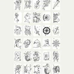 New Recharge KIDYDRAW-MINI Thème : Pirates Princesses et Animaux Sauvages Dessin Et Peinture