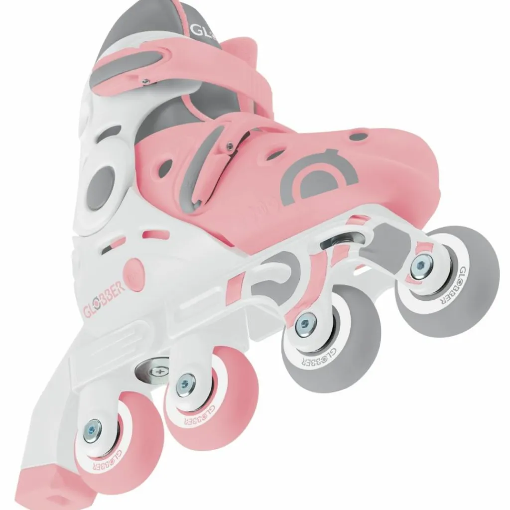 Best Rollers Learning Skate évolutif 2 en 1 Pastel Rose (pointure 30-33) Skateboard Et Rollers