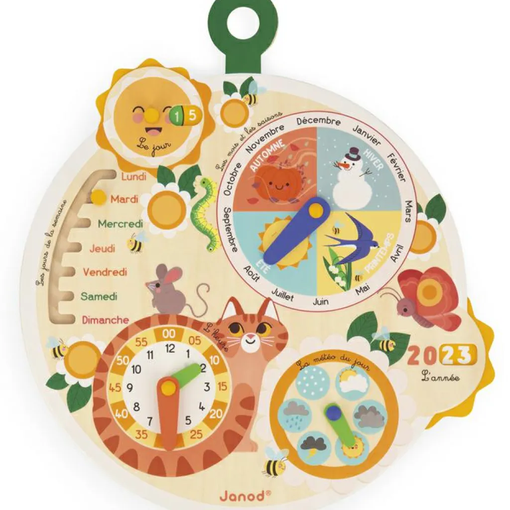 Roue du temps en bois Apprentissage Du Temps Et Quotidien