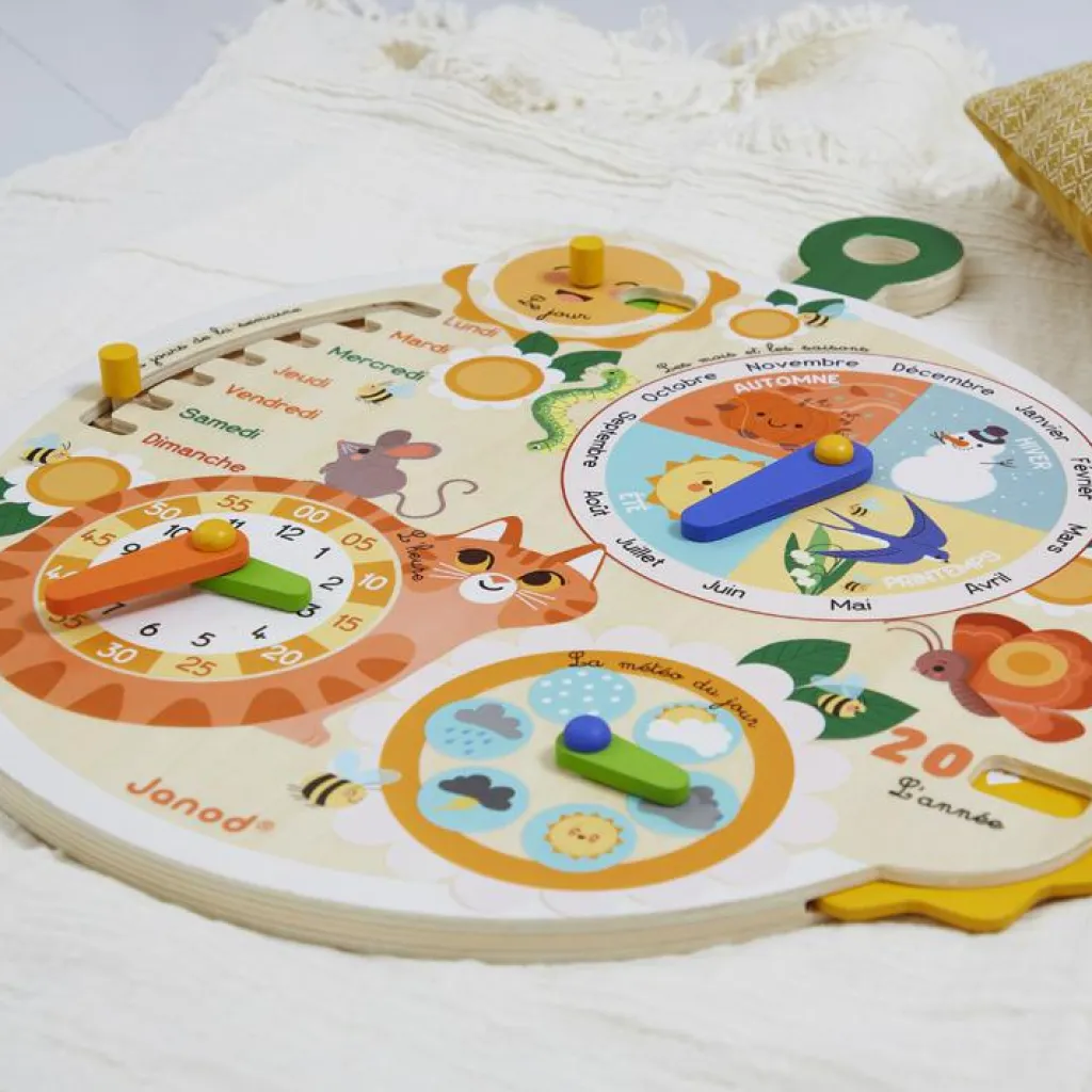 Roue du temps en bois Apprentissage Du Temps Et Quotidien