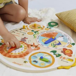 Roue du temps en bois Apprentissage Du Temps Et Quotidien