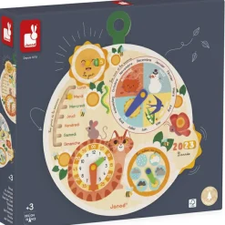 Roue du temps en bois Apprentissage Du Temps Et Quotidien