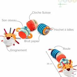 Rouleau d'activités Jack le lion Peluche D'Activités