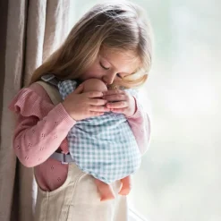 Online Sac à dos porte bébé pour poupée Tom Vichy vert Accessoires Poupée