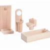 Clearance Salle de bain en bois naturel Accessoires Pour Univers De Jeu