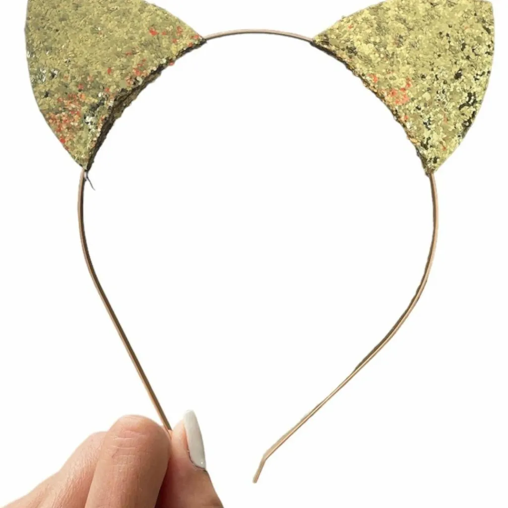 Outlet Serre tête Chat Or Accessoires De Déguisement