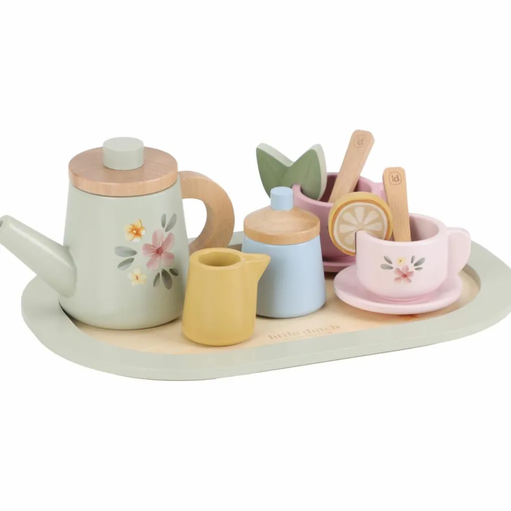 Clearance Service à thé en bois FSC Dînette Et Aliments Factices