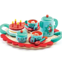 Clearance Service à thé en bois Le goûter de Renard Dînette Et Aliments Factices