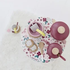 Clearance Service à thé en bois Twist Dînette Et Aliments Factices