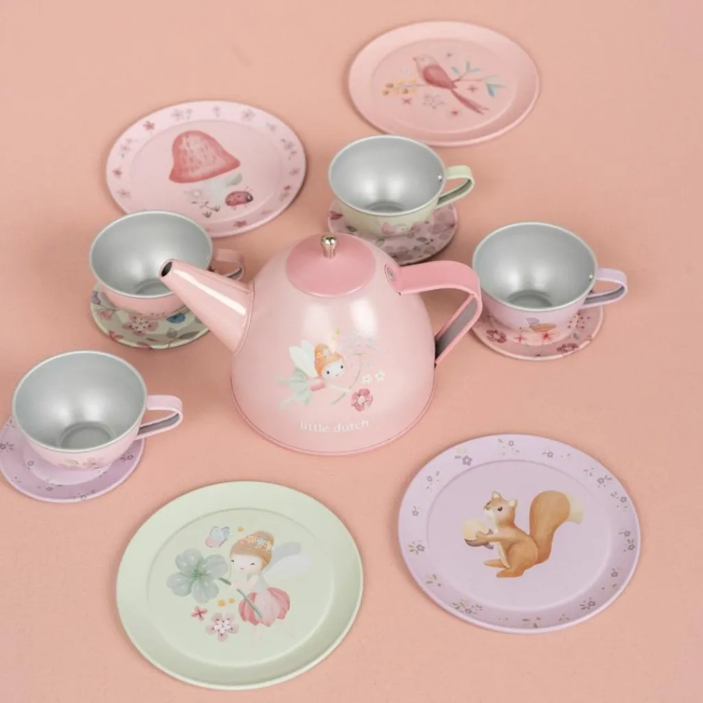 New Service à thé Fairy Garden Dînette Et Aliments Factices