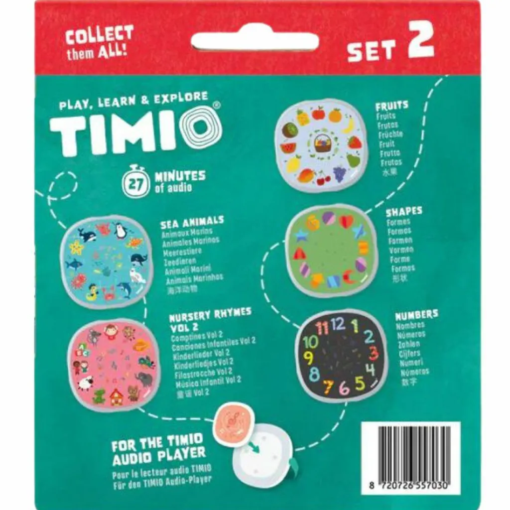 Set 2 de 5 disques pour lecteur éducatif d'audio et de musique Jouet Éducatif Électronique