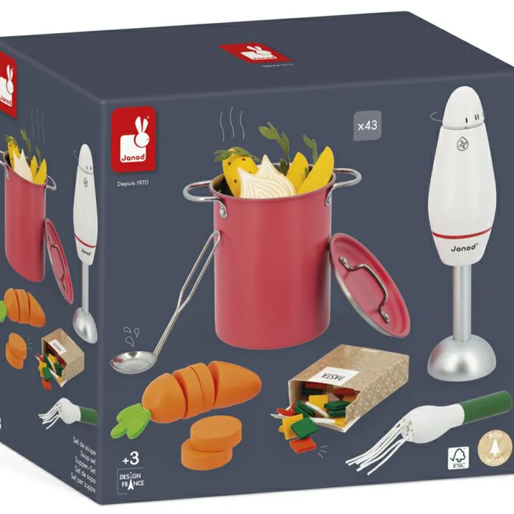 Outlet Set à soupe en bois Dînette Et Aliments Factices