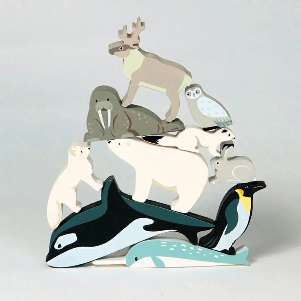 Discount Set animaux en bois Animaux polaires Maison De Poupée Et Univers De Jeu