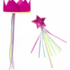 Clearance Set couronne et baguette Rose Accessoires De Déguisement