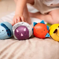 Discount Set de 4 balles doudous Les Doodballs Les Amis Dinos Balle Souple