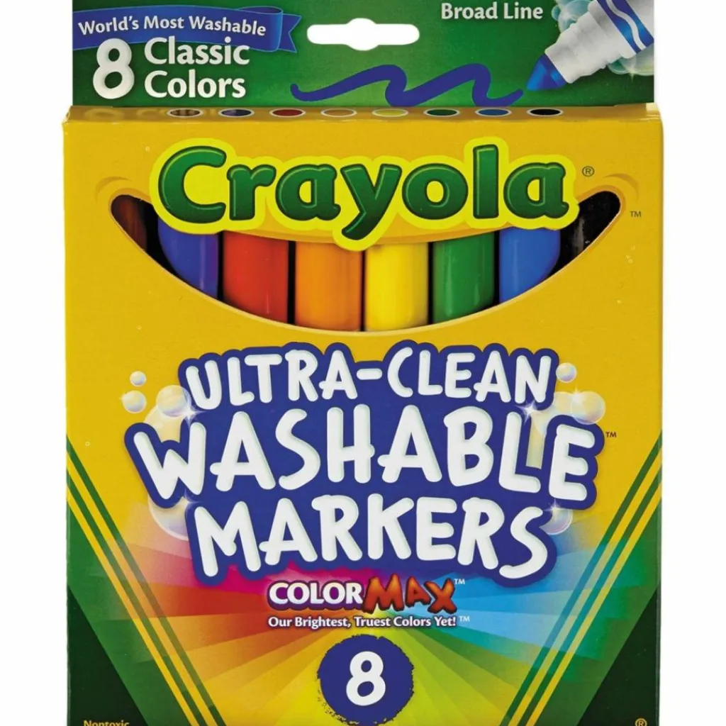 Online Set de 8 Feutres à l'eau Crayola pour Coloritable Dessin Et Peinture