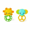 Discount Set de 2 hochets lion et élephant Jouet D'Activités