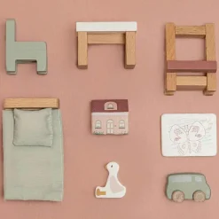 Outlet Set de 7 pièces de chambre d'enfant pour maison de poupée Accessoires Pour Univers De Jeu