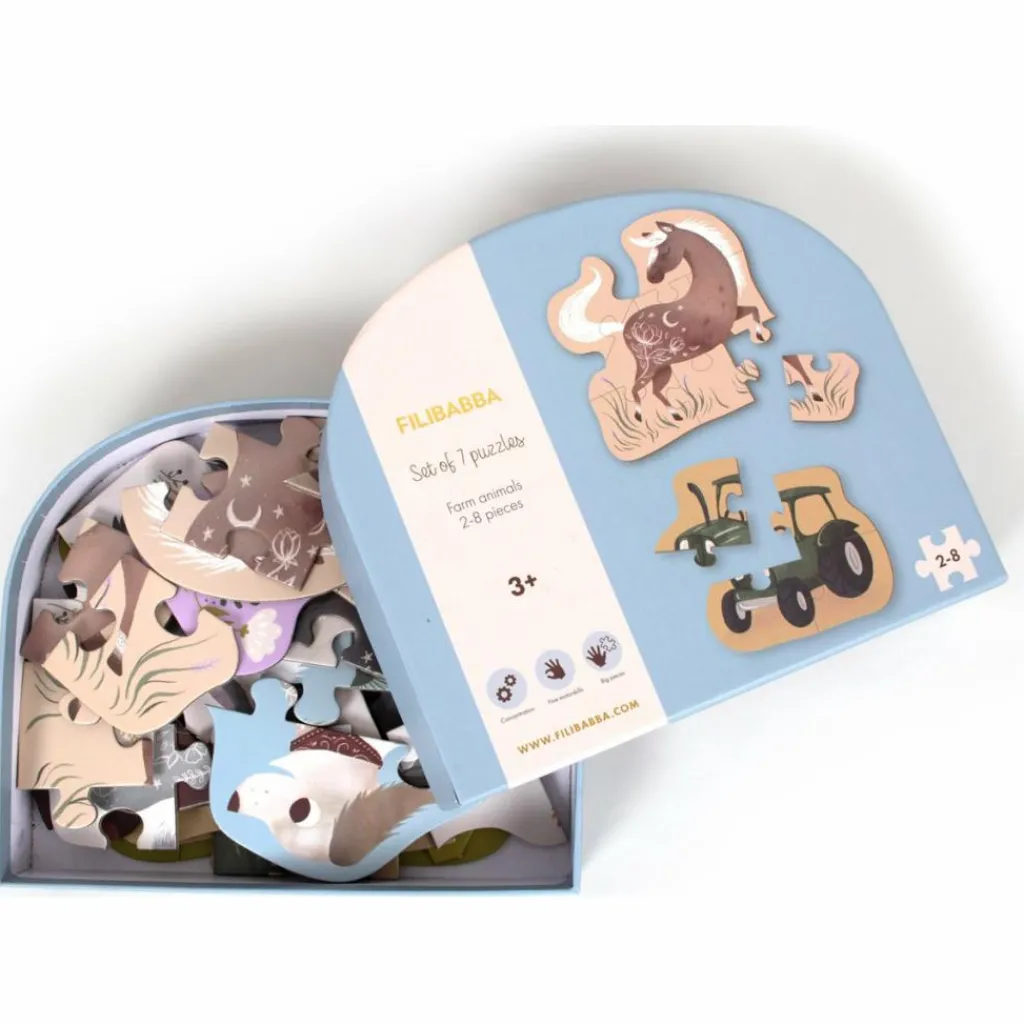 Set de 7 puzzles Animaux de la ferme Puzzle