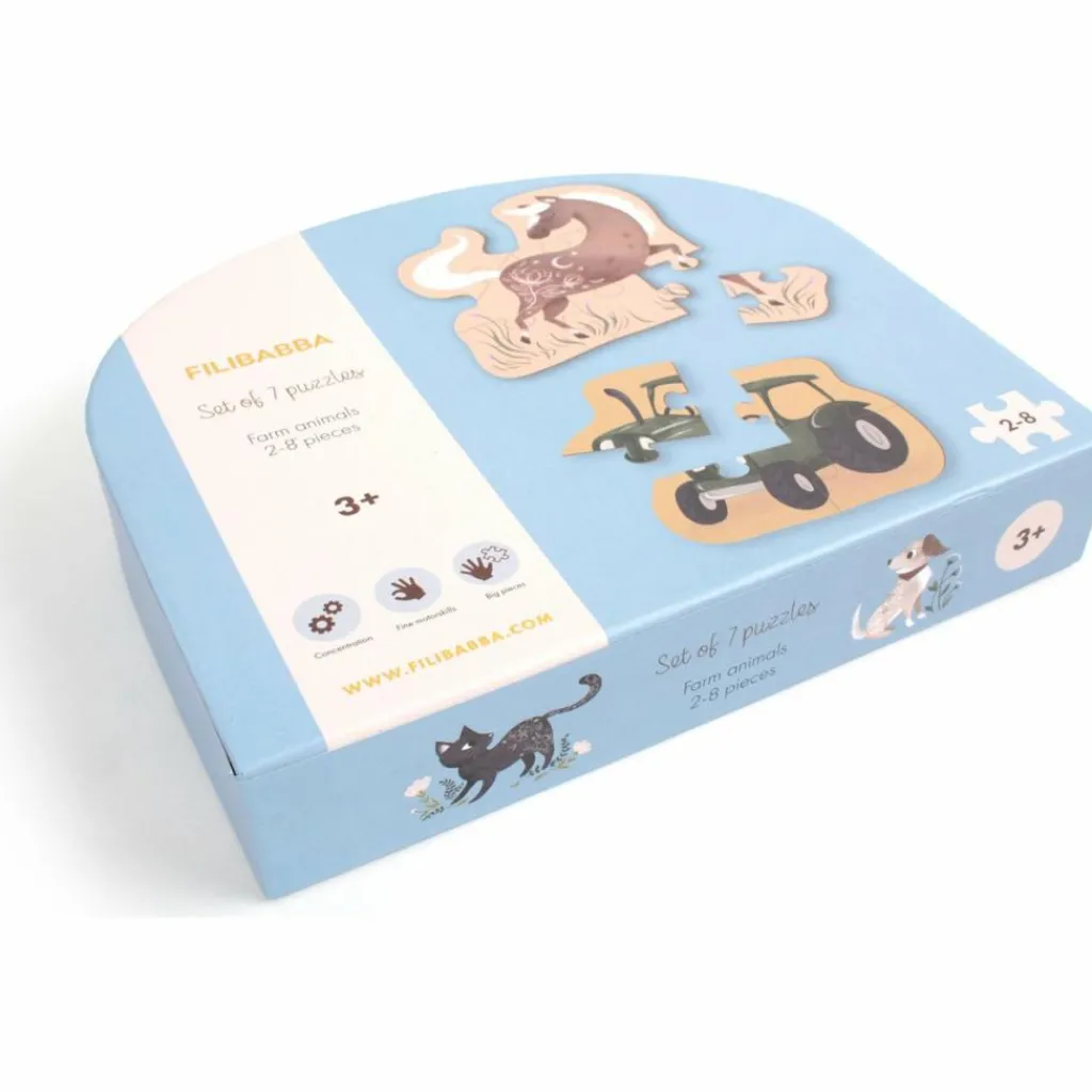 Set de 7 puzzles Animaux de la ferme Puzzle