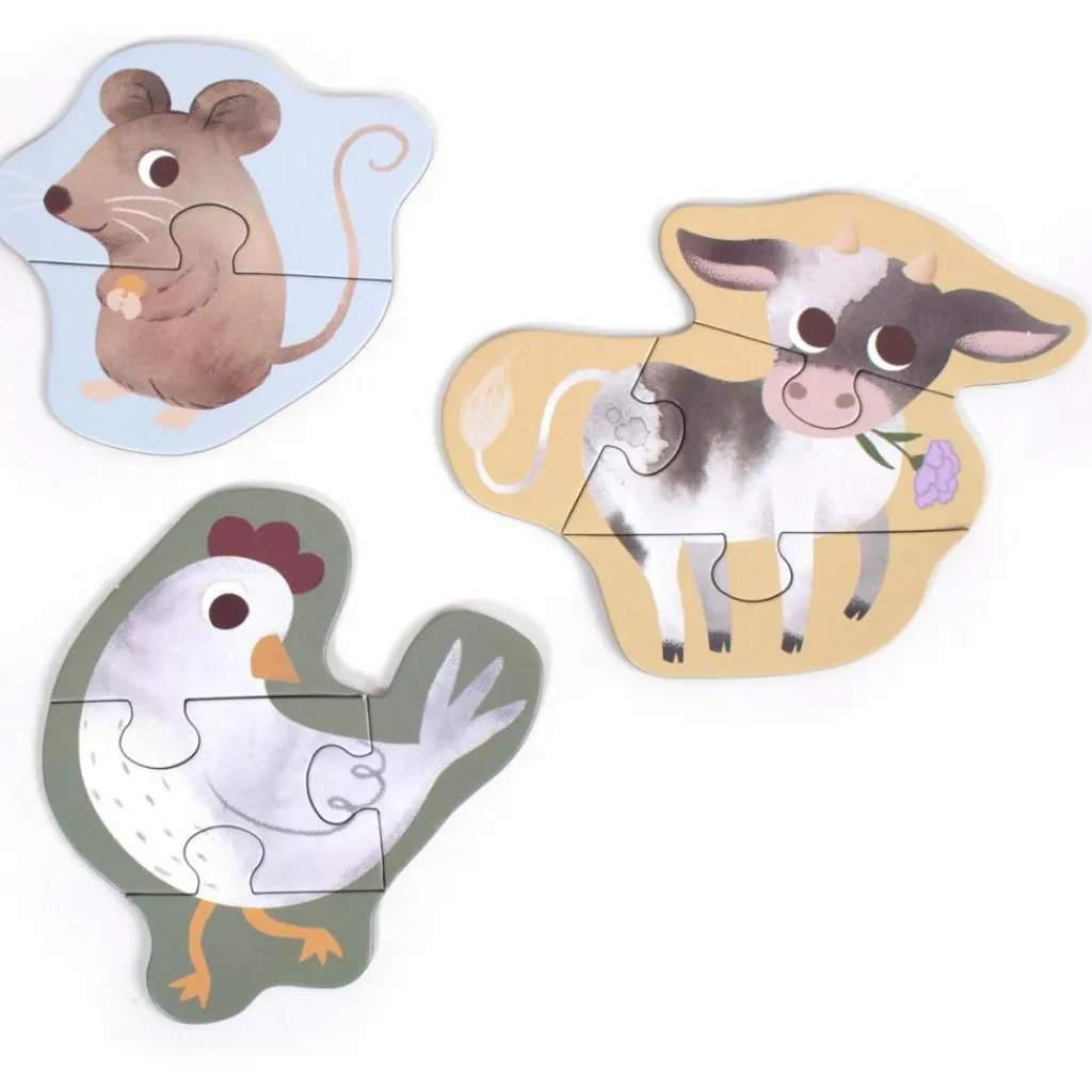 Sale Set de 3 puzzles Mes premiers puzzles Animaux de la ferme Puzzle
