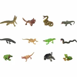 New Set de 12 Reptiles et Amphibiens (11,5 x 15 cm) Figurines De Jeu