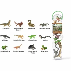 New Set de 12 Reptiles et Amphibiens (11,5 x 15 cm) Figurines De Jeu
