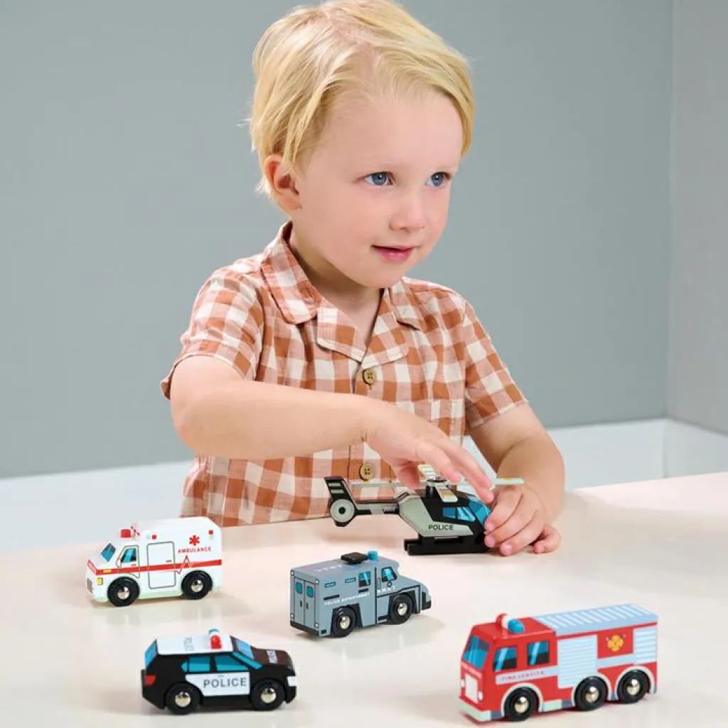 Sale Set de 5 véhicules d'urgences Petites Voitures, Véhicules Et Circuits