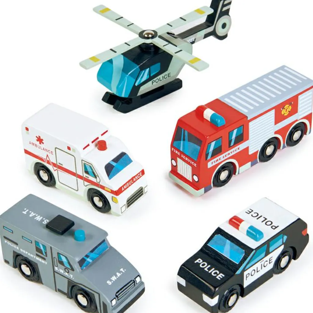 Sale Set de 5 véhicules d'urgences Petites Voitures, Véhicules Et Circuits