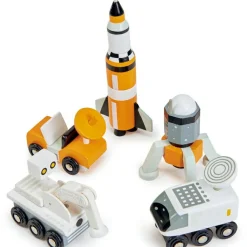 Set de 5 véhicules voyageurs de l'espace en bois Petites Voitures, Véhicules Et Circuits