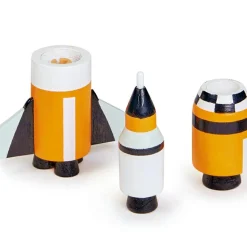 Set de 5 véhicules voyageurs de l'espace en bois Petites Voitures, Véhicules Et Circuits