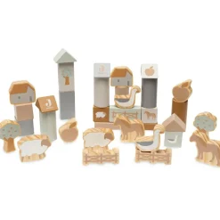 Hot Set de cubes en bois Farm (34 pièces) Jouet À Empiler