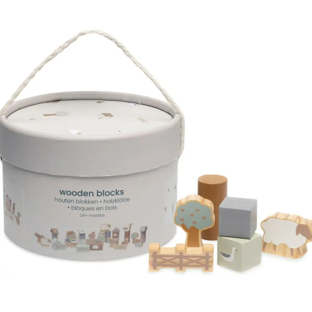 Hot Set de cubes en bois Farm (34 pièces) Jouet À Empiler