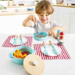 New Set de cuisine et de service (8 pièces) Dînette Et Aliments Factices